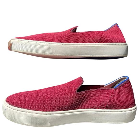 Rothy's The Original Slip On Sneakers Knitted In Red Garnet Retired Size 7.5 - Picture 6 of 12
